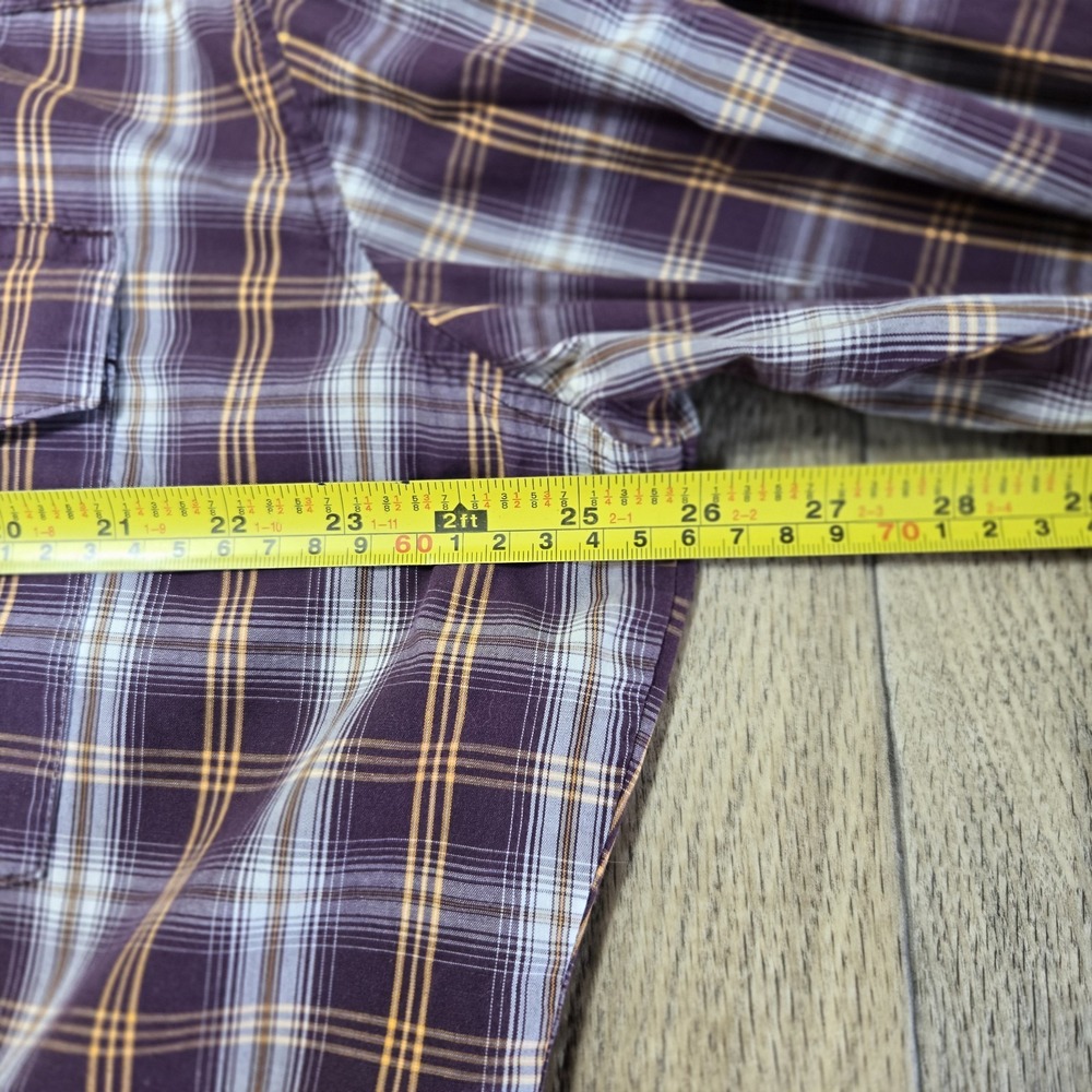 Vintage Wrangler Mens Purple‎ Plaid Pearl Snap Button Up Western Size XL Rodeo - Picture 6 of 11